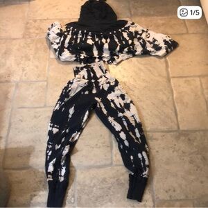 Navy and White Hoodie